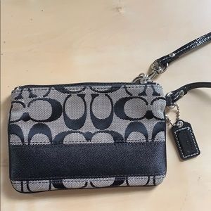 Black & Grey COACH Wristlet